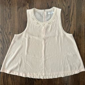 Madewell Cream Lace Sleeveless Swing Blouse